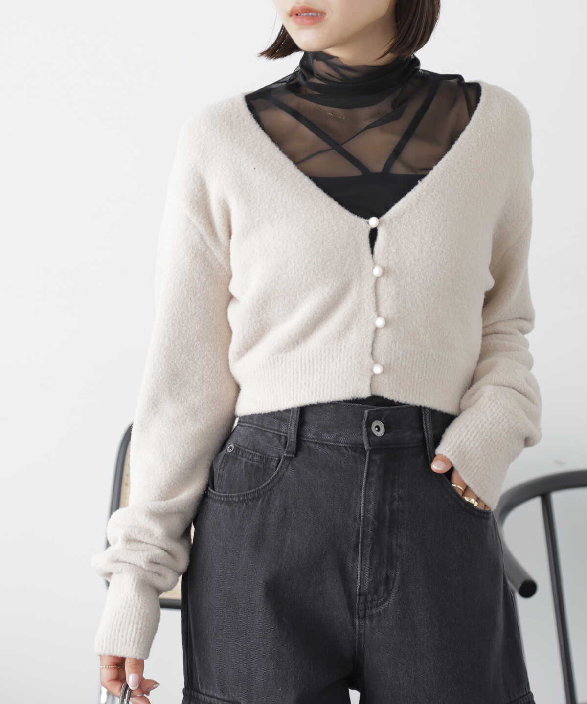 ［WEB限定］＜岡崎紗絵コラボ/SET ITEM＞ニット×ワンピースセット