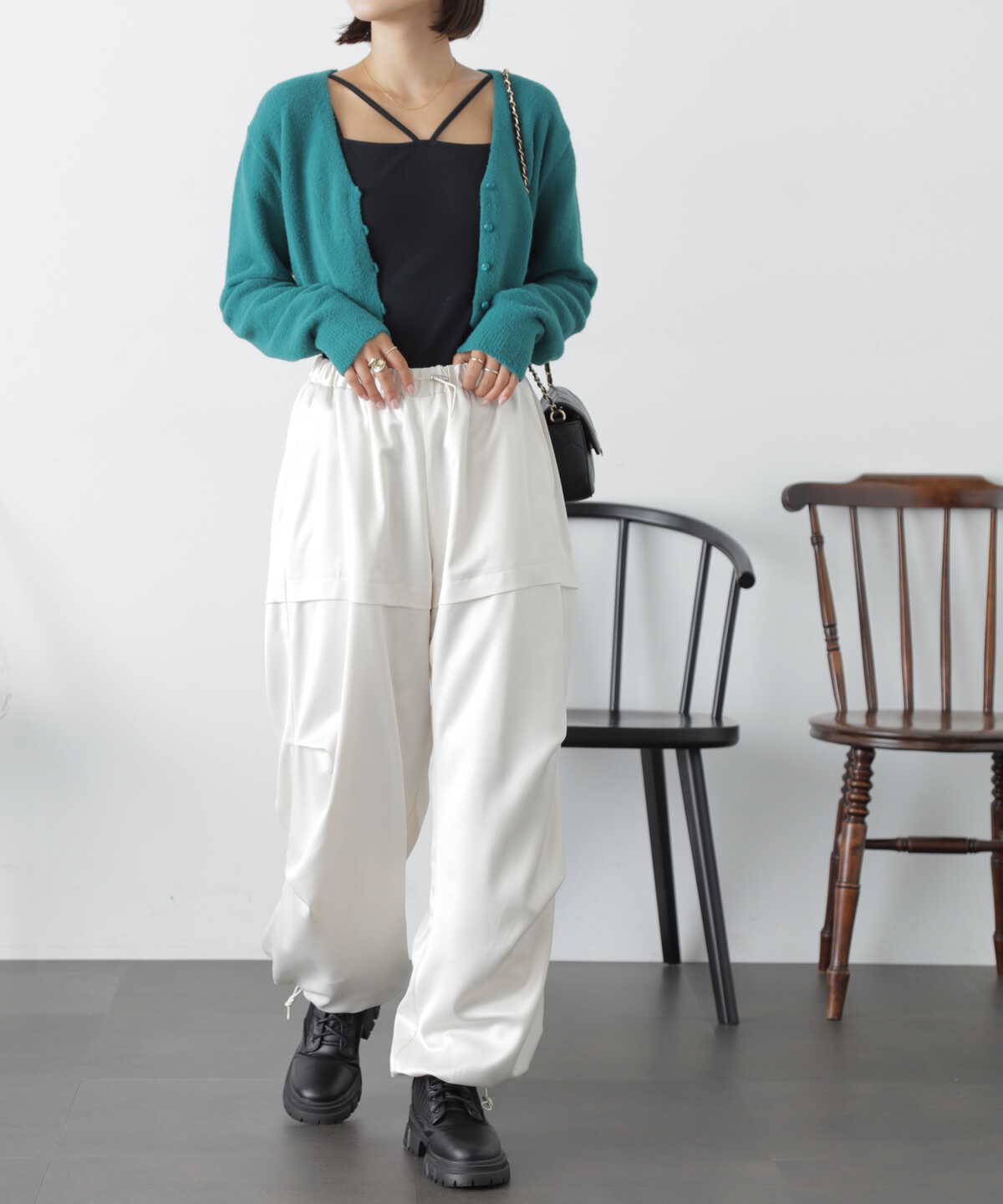 ［WEB限定］＜岡崎紗絵コラボ/SET ITEM＞ニット×ワンピースセット