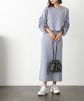ドロストスリーブニットセットアップ