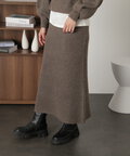 ハーフジップニット×ナロースカートセットアップ