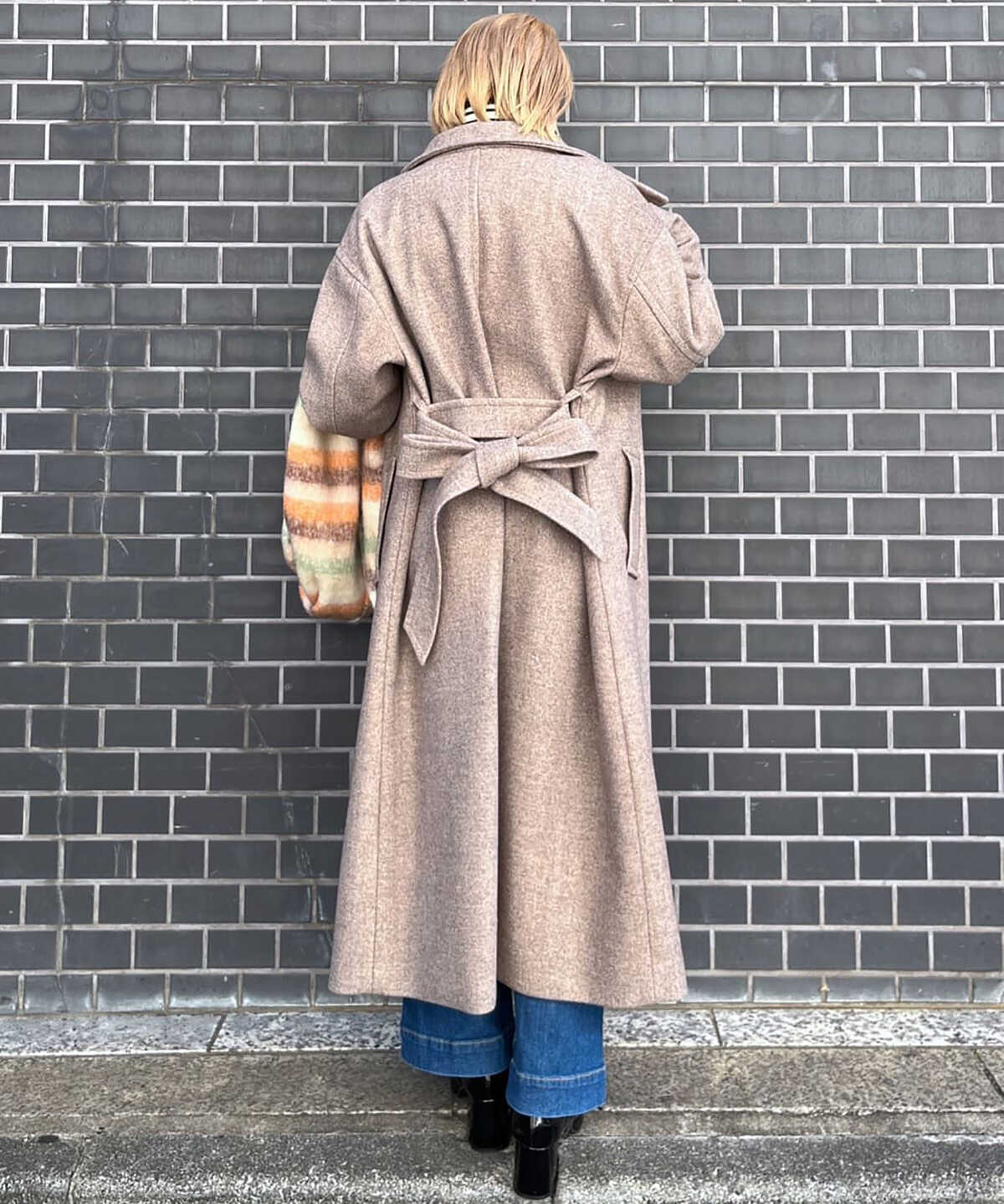 [Sシリーズ対応商品]スタンドカラーロングコート