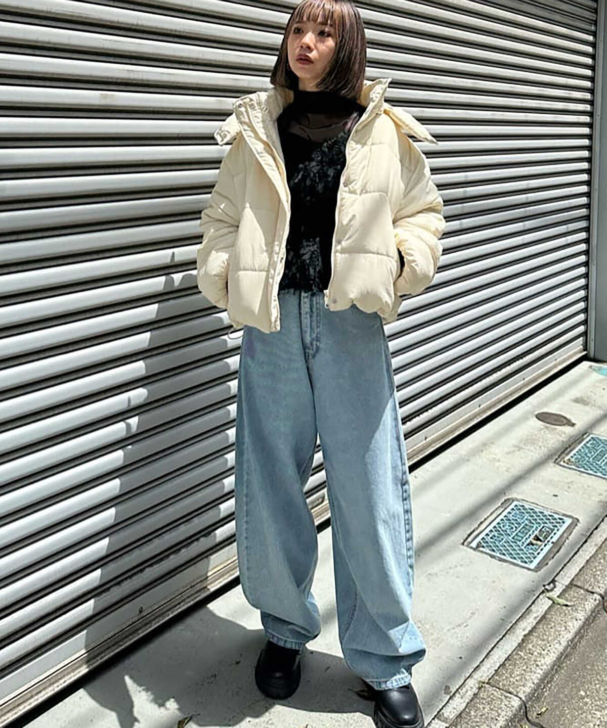 中綿ショートブルゾン