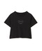 ラインストーンロゴショート丈Tシャツ
