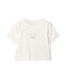 ラインストーンロゴショート丈Tシャツ