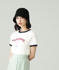 ロゴプリントリンガーTシャツ