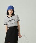 ロゴプリントリンガーTシャツ