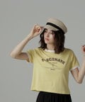 ロゴプリントリンガーTシャツ