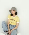 ロゴプリントリンガーTシャツ