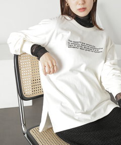 ロゴ刺繍ビッグロングTシャツ
