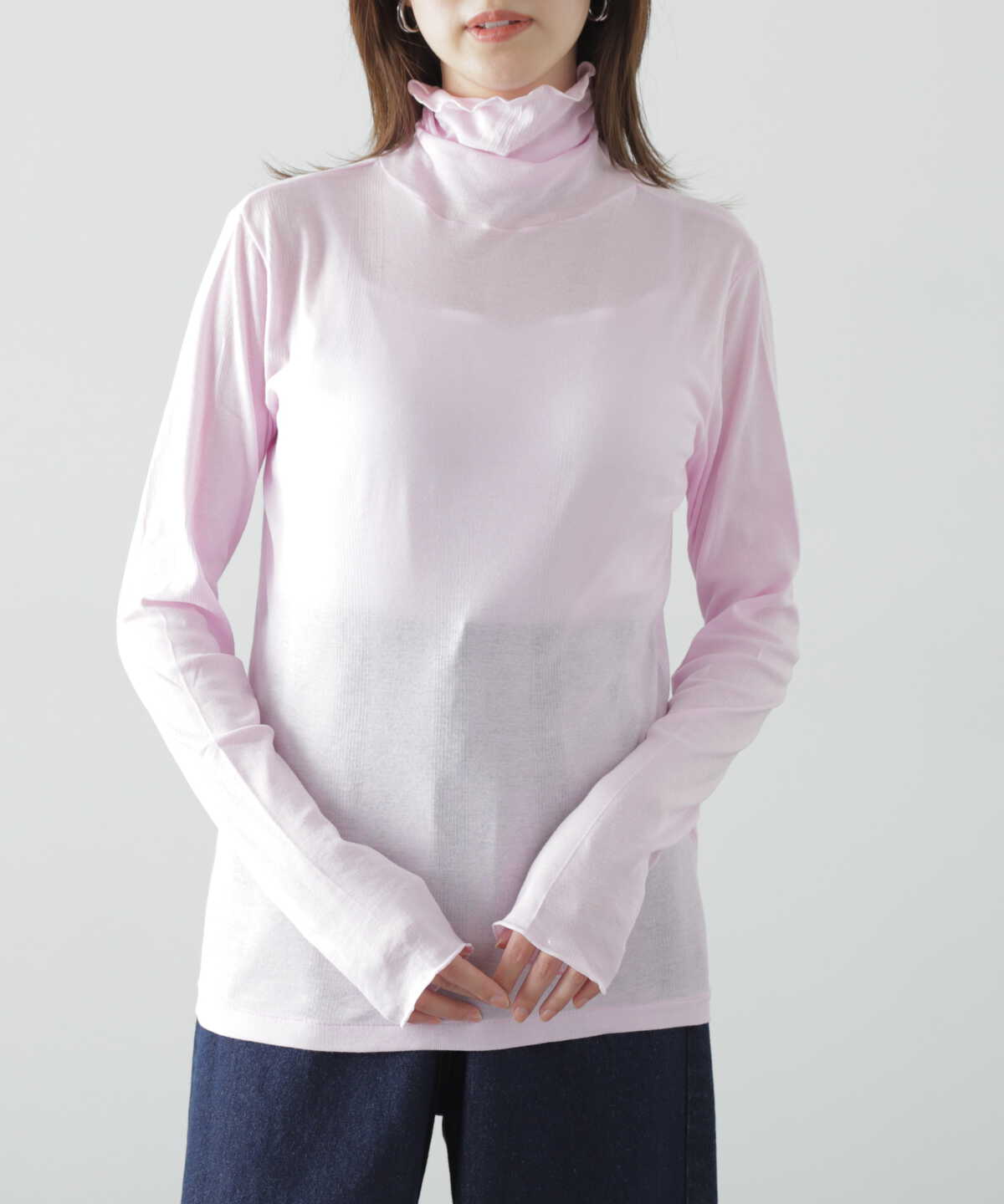 MillerシアーハイネックＴシャツ