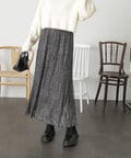 ［シルバーカラーWEB限定］ラメプリーツスカート