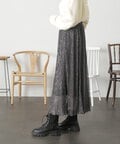 ［シルバーカラーWEB限定］ラメプリーツスカート