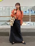 [低身長サイズ/Sシリーズ]カーゴデニムナロースカート