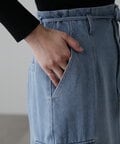 [低身長サイズ/Sシリーズ]カーゴデニムナロースカート