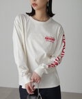 袖ロゴプリントロングＴシャツ