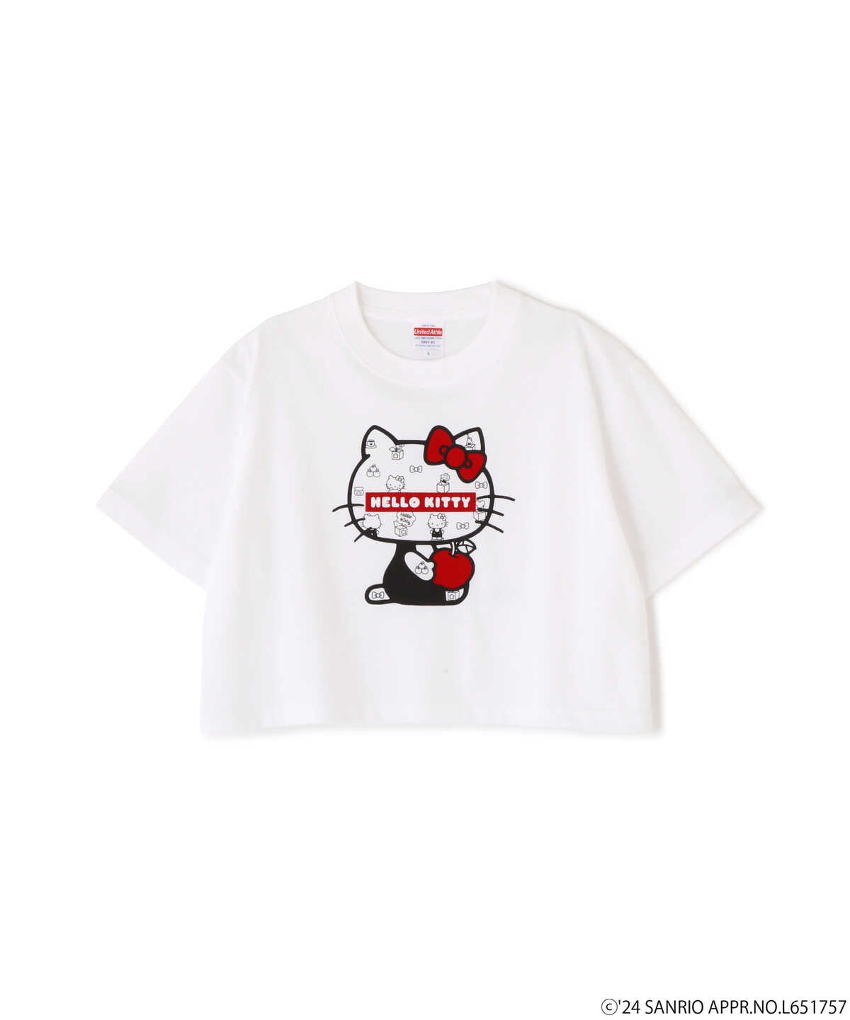 ＜ハローキティコラボ＞プリントショート丈Tシャツ