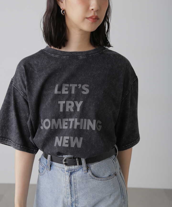 硫化染めビッグロゴTシャツ