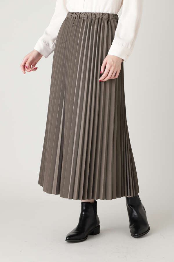 フェイクレザープリーツスカート N Natural Beauty Basic サンエービーディーオンラインストア Sanei Online Store