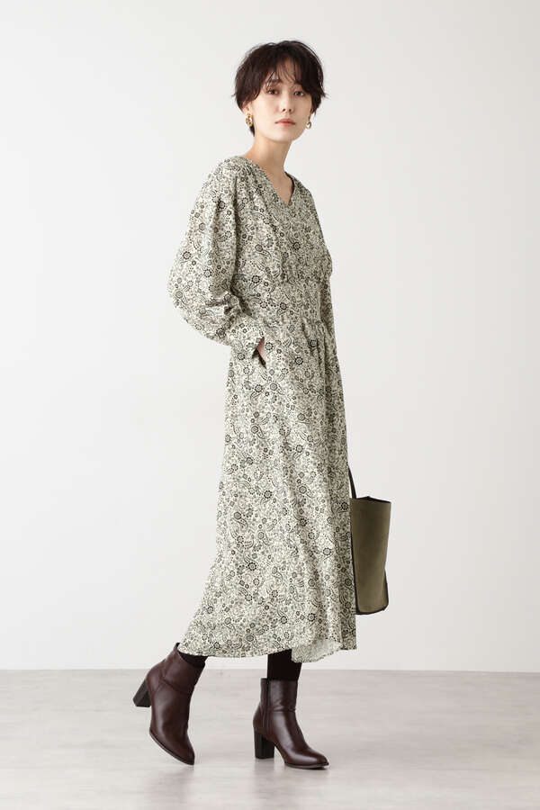 ペイズリートーンワンピース N Natural Beauty Basic サンエービーディーオンラインストア Sanei Online Store