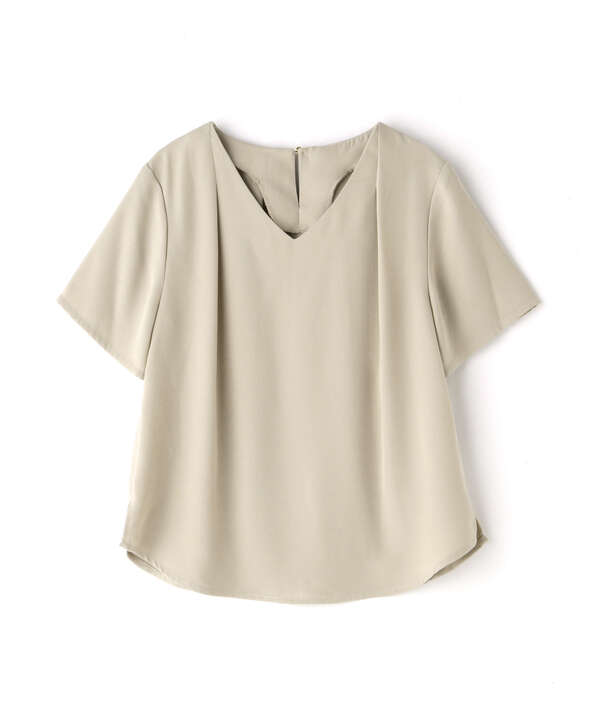 タックドレープ半袖ブラウス N Natural Beauty Basic サンエービーディーオンラインストア Sanei Online Store