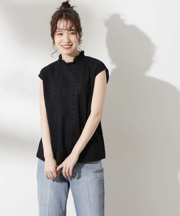 コットンレースノースリーブブラウス N Natural Beauty Basic サンエービーディーオンラインストア Sanei Online Store