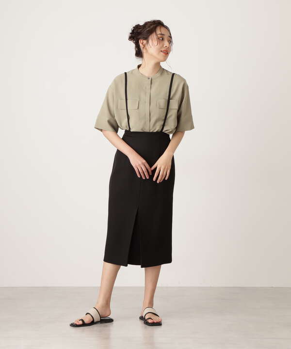 サスペンダー付タイトスカート S Size Line N Natural Beauty Basic サンエービーディーオンラインストア Sanei Online Store