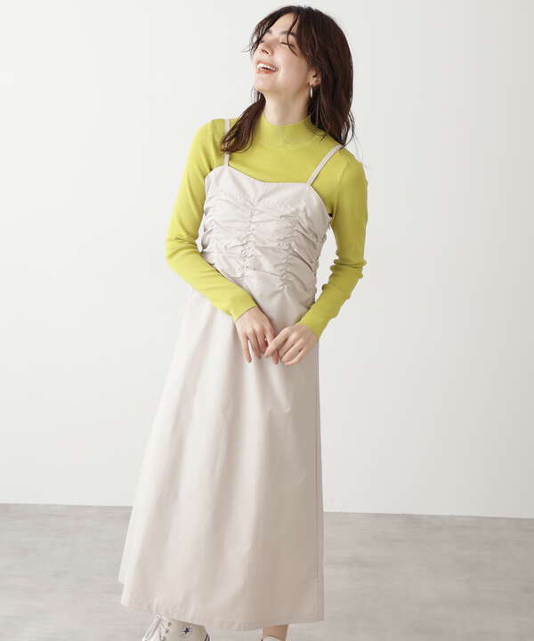 ギャザービスチェワンピース N Natural Beauty Basic サンエービーディーオンラインストア Sanei Online Store