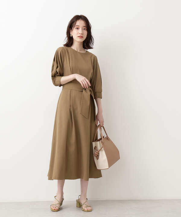 サッシュベルト付ワンピース S Size Line N Natural Beauty Basic サンエービーディーオンラインストア Sanei Online Store サッシュベルト付ワンピース S Size Line N Natural Beauty Basic サンエービーディーオンラインストア Sanei Online Store