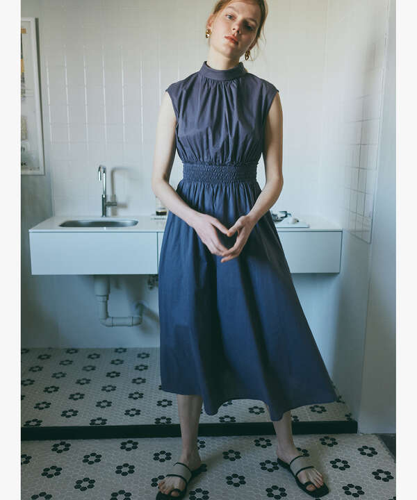 コットンローンロールネックワンピース S Size Line N Natural Beauty Basic サンエービーディーオンラインストア Sanei Online Store
