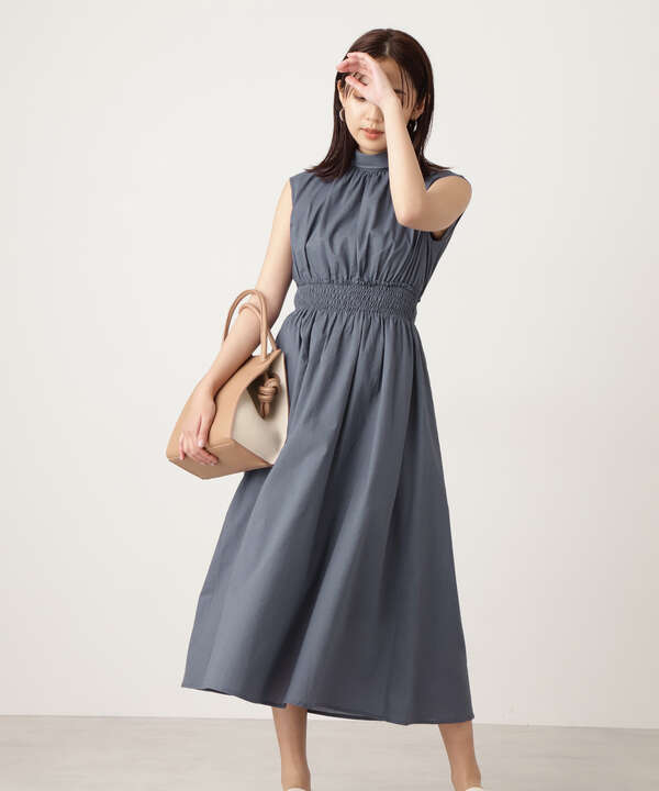 コットンローンロールネックワンピース S Size Line N Natural Beauty Basic サンエービーディーオンラインストア Sanei Online Store