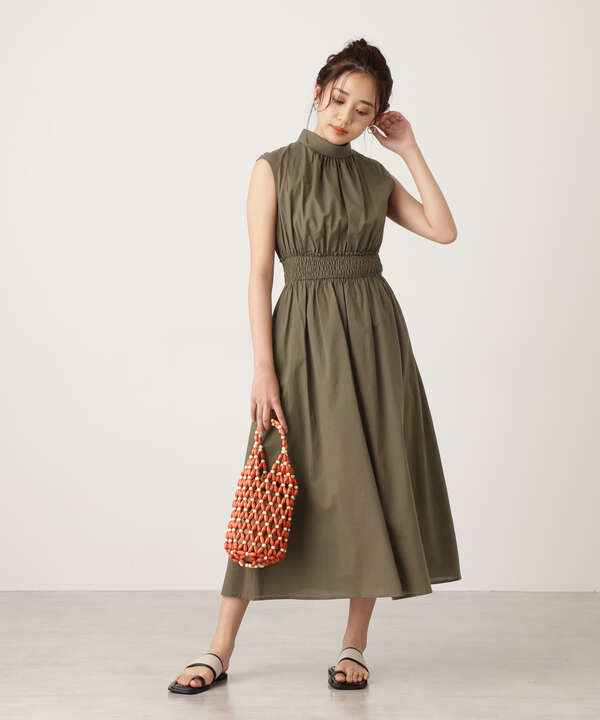 コットンローンロールネックワンピース S Size Line N Natural Beauty Basic サンエービーディーオンラインストア Sanei Online Store