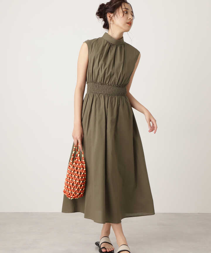 コットンローンロールネックワンピース S Size Line N Natural Beauty Basic サンエービーディーオンラインストア Sanei Online Store