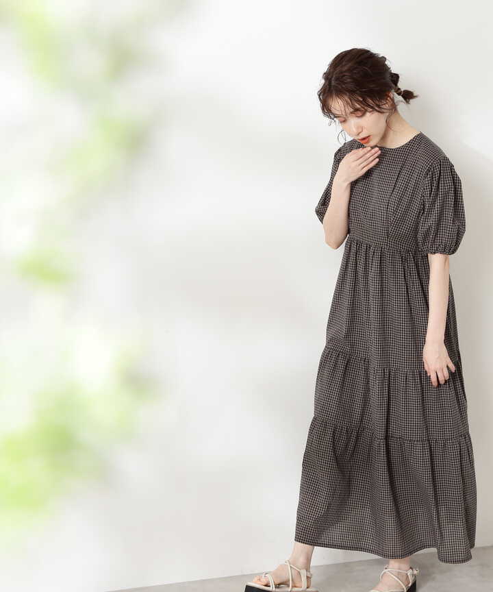 ギンガムチェックワンピース S Size Line N Natural Beauty Basic サンエービーディーオンラインストア Sanei Online Store