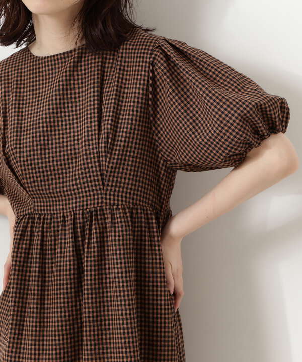 ギンガムチェックワンピース S Size Line N Natural Beauty Basic サンエービーディーオンラインストア Sanei Online Store