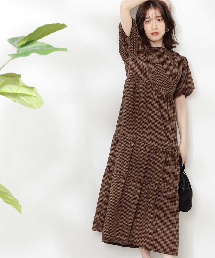 ギンガムチェックワンピース S Size Line N Natural Beauty Basic サンエービーディーオンラインストア Sanei Online Store