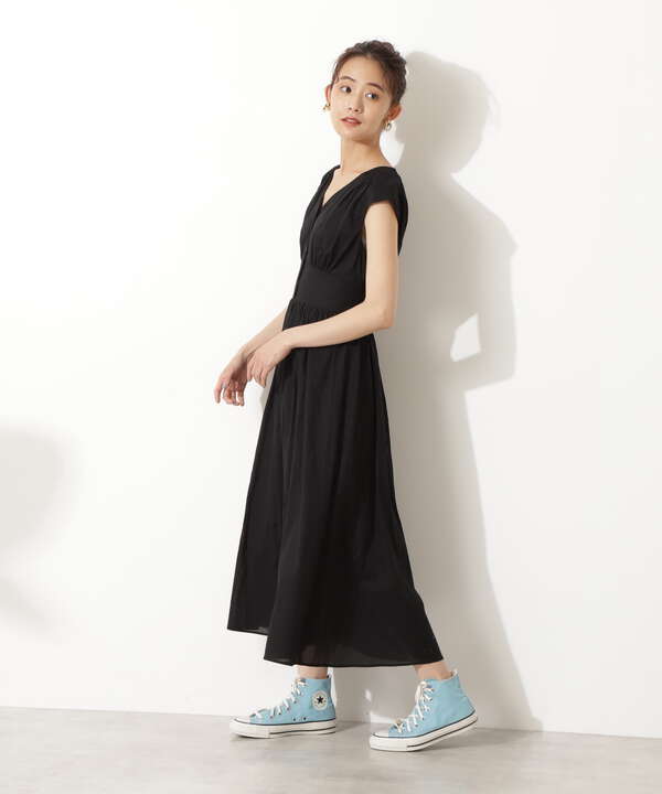 Vネックギャザーワンピース S Size Line N Natural Beauty Basic サンエービーディーオンラインストア Sanei Online Store Vネックギャザーワンピース S Size Line N Natural Beauty Basic サンエービーディーオンラインストア Sanei Online Store