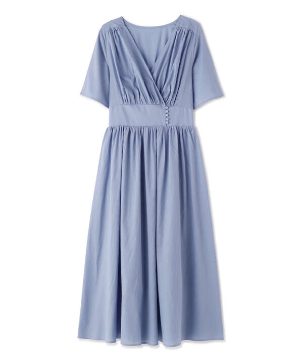 コットンローンカシュクールワンピース半袖 N Natural Beauty Basic サンエービーディーオンラインストア Sanei Online Store