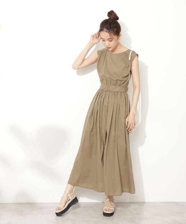 コットンローンボリュームマキシワンピース S Size Line N Natural Beauty Basic サンエービーディーオンラインストア Sanei Online Store