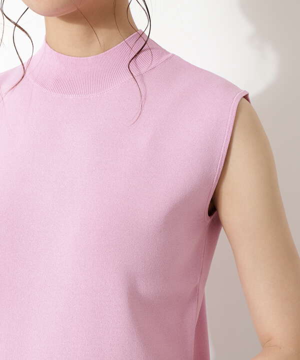 総針ボトルネックノースリーブニット N Natural Beauty Basic サンエービーディーオンラインストア Sanei Online Store