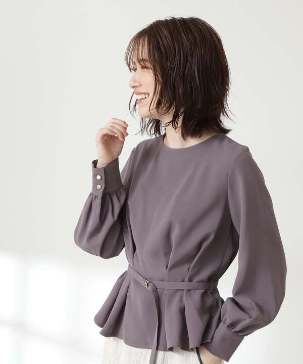 ブランド品専門の ペプラムブラウス - シャツ/ブラウス(半袖/袖なし ...
