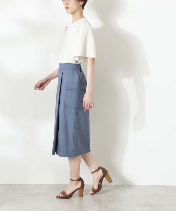 フラップポケットタイトスカート《S Size Line》（1661220600） | N