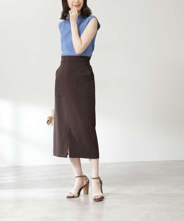 フロントポケットハイウエストタイトスカート S Size Line N Natural Beauty Basic サンエービーディーオンラインストア Sanei Online Store
