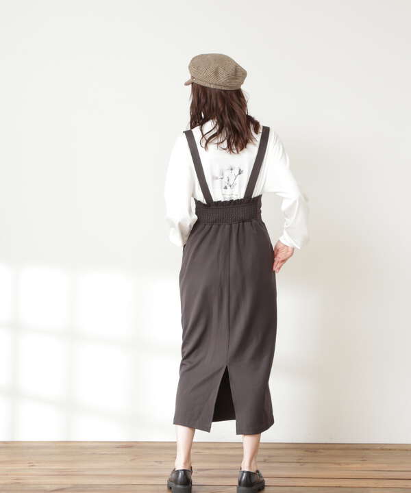 サスペンダー付タイトスカート N Natural Beauty Basic サンエービーディーオンラインストア Sanei Online Store