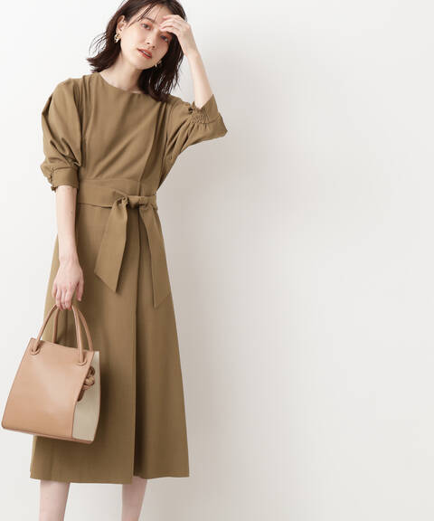 サッシュベルト付ワンピース N Natural Beauty Basic サンエービーディーオンラインストア Sanei Online Store