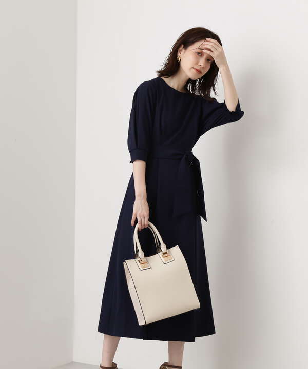 サッシュベルト付ワンピース N Natural Beauty Basic サンエービーディーオンラインストア Sanei Online Store