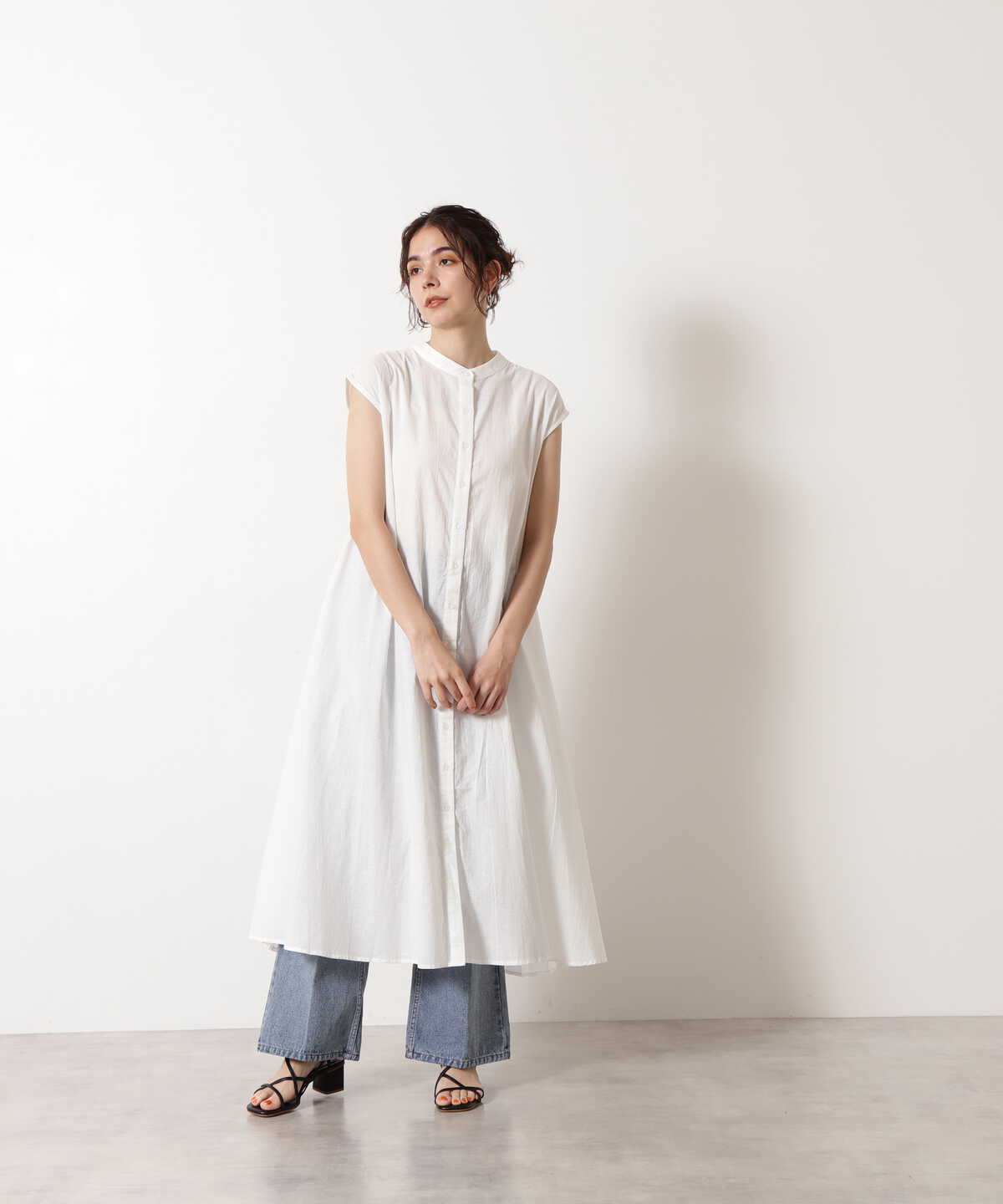 バックプリーツマキシワンピース N Natural Beauty Basic サンエービーディーオンラインストア Sanei Online Store