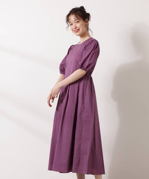 コットンローンバルーンスリーブワンピース N Natural Beauty Basic サンエービーディーオンラインストア Sanei Online Store