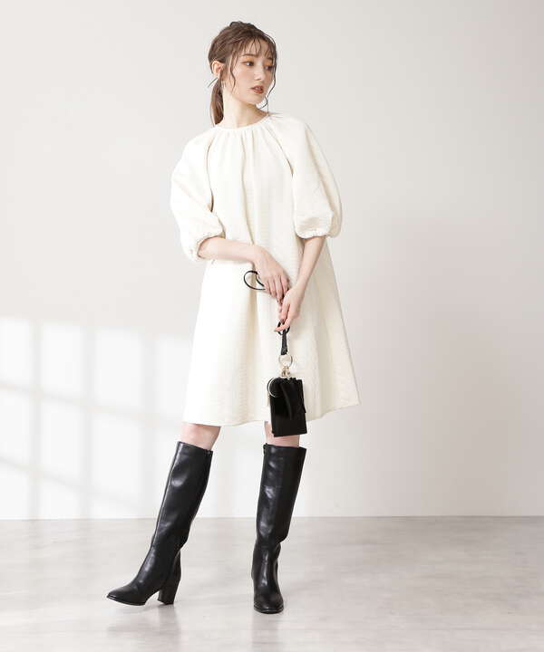 膨れジャガードワンピース N Natural Beauty Basic サンエービーディーオンラインストア Sanei Online Store