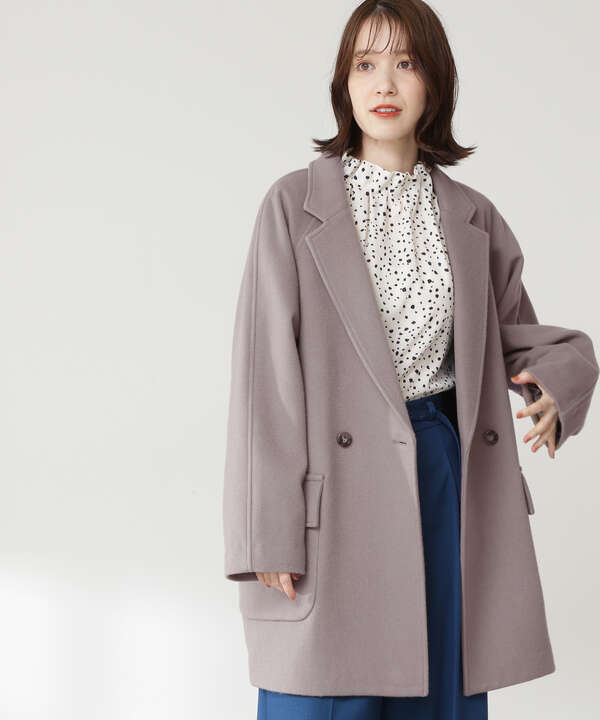 ビーバーメルトンラグランテーラーショートコート S Size Line N Natural Beauty Basic サンエービーディーオンラインストア Sanei Online Store