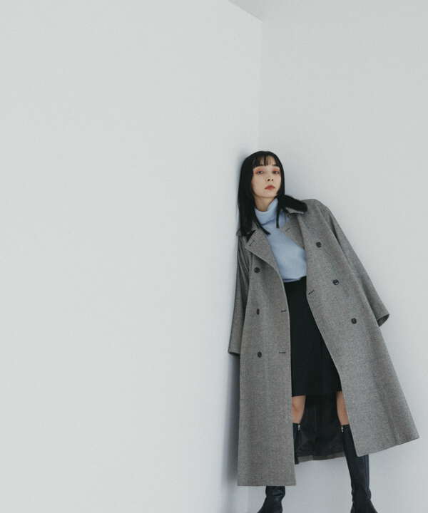 ヘリンボンダブルコート S Size Line N Natural Beauty Basic サンエービーディーオンラインストア Sanei Online Store